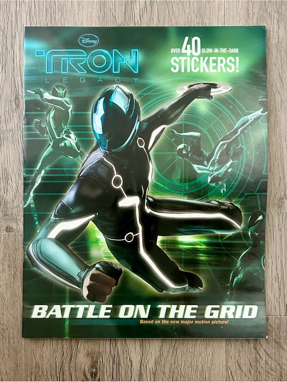 Disney TRON Legacy Battle on the Grid Sticker Book Glow in the Dark 40+ Stickers